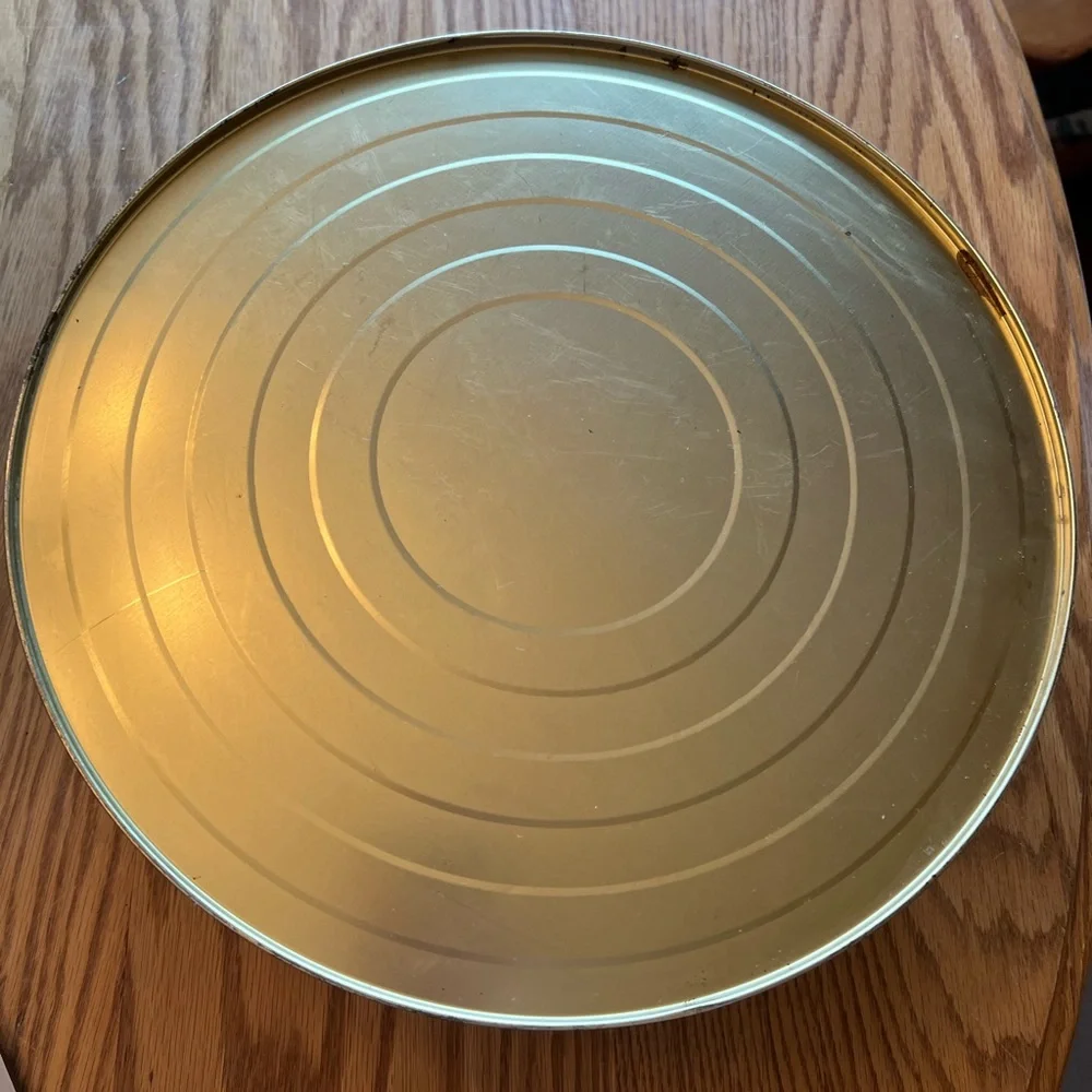Vintage Pennsylvania Dutch Storage Tin with Serving Tray/Lid